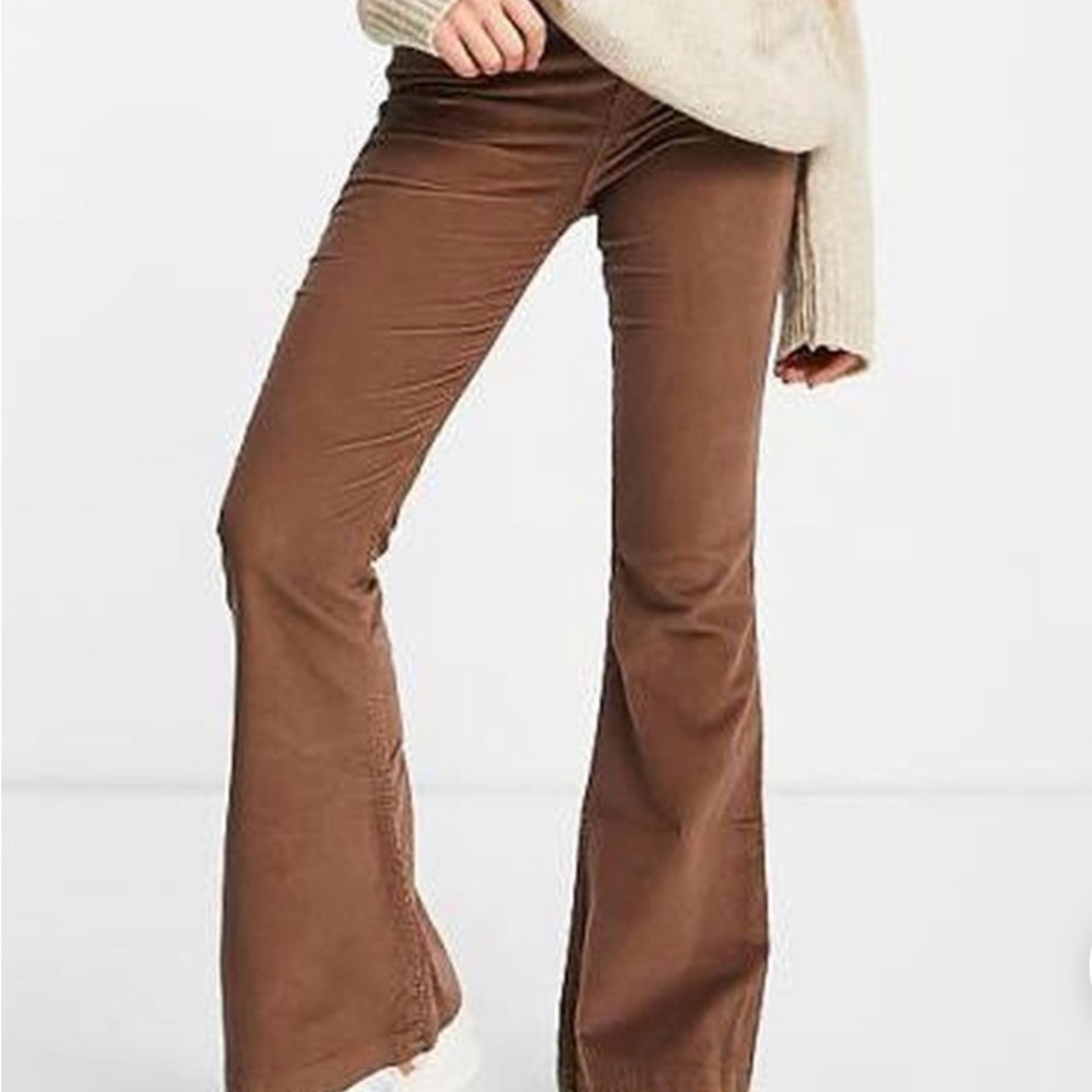 Hollister Brown Flared Corduroy Pants